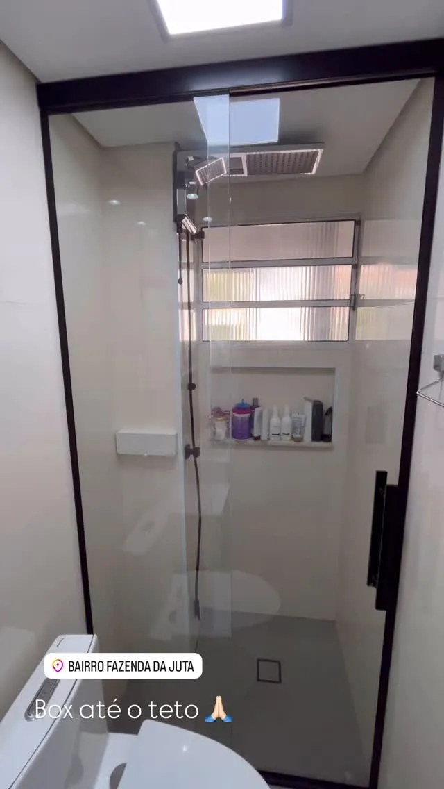 Box de banheiro em vidro temperado — projeto 5 executado pela Lucas Glass em São Paulo