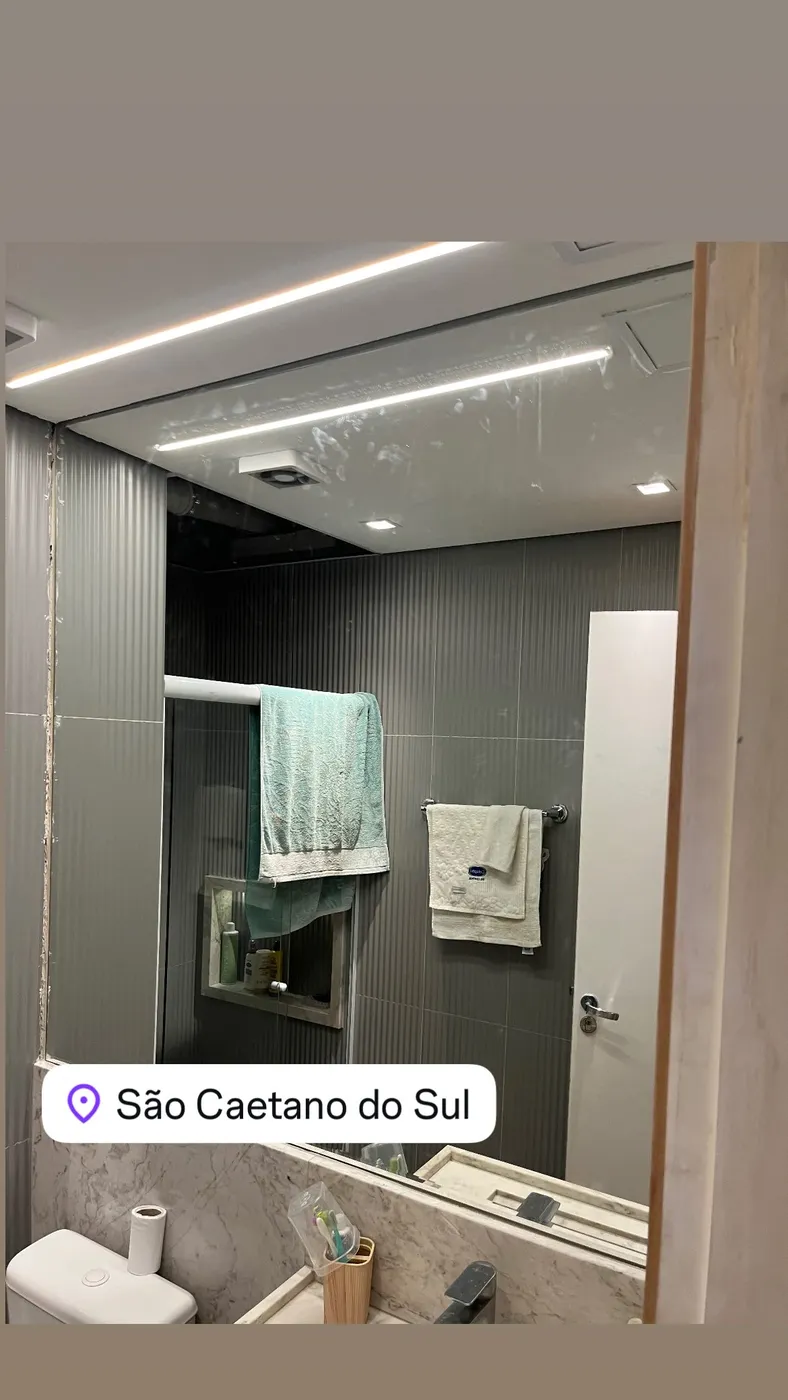 Espelhos sob medida — projeto 6 executado pela Lucas Glass em São Paulo